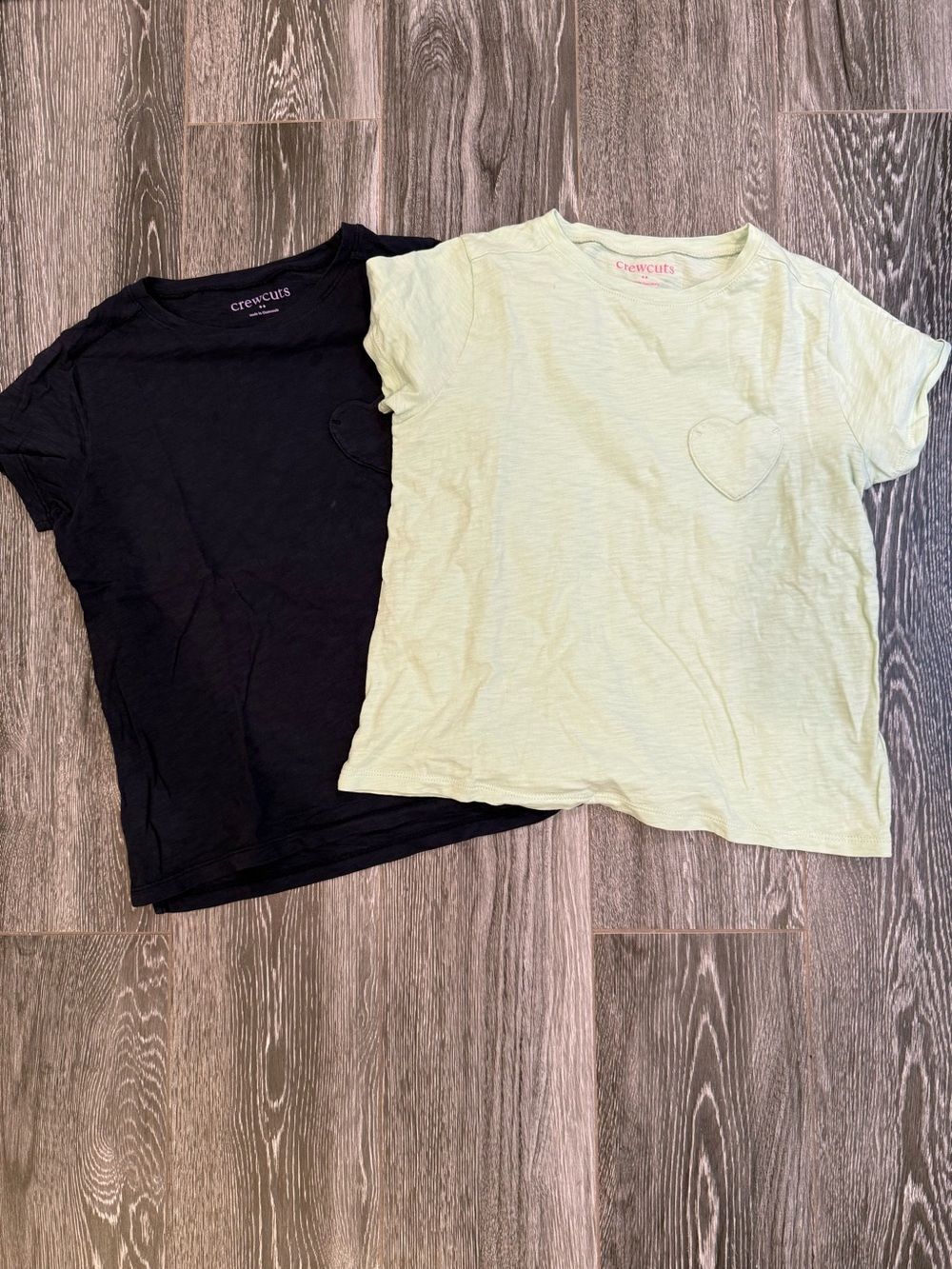 Crewcuts Kids Short Sleeve Heart Pocket Tee - Navy & Light Green